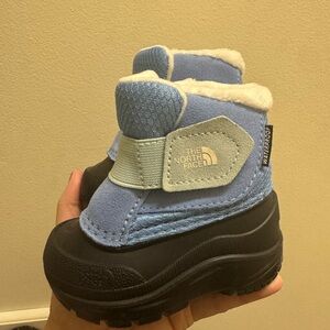 The North Face Kids Light Blue and Black Boots